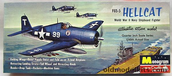 Monogram 1/48 Grumman F6F-5 Hellcat - (F6F5) Four Star Issue - Bagged, PA80-149 plastic model kit